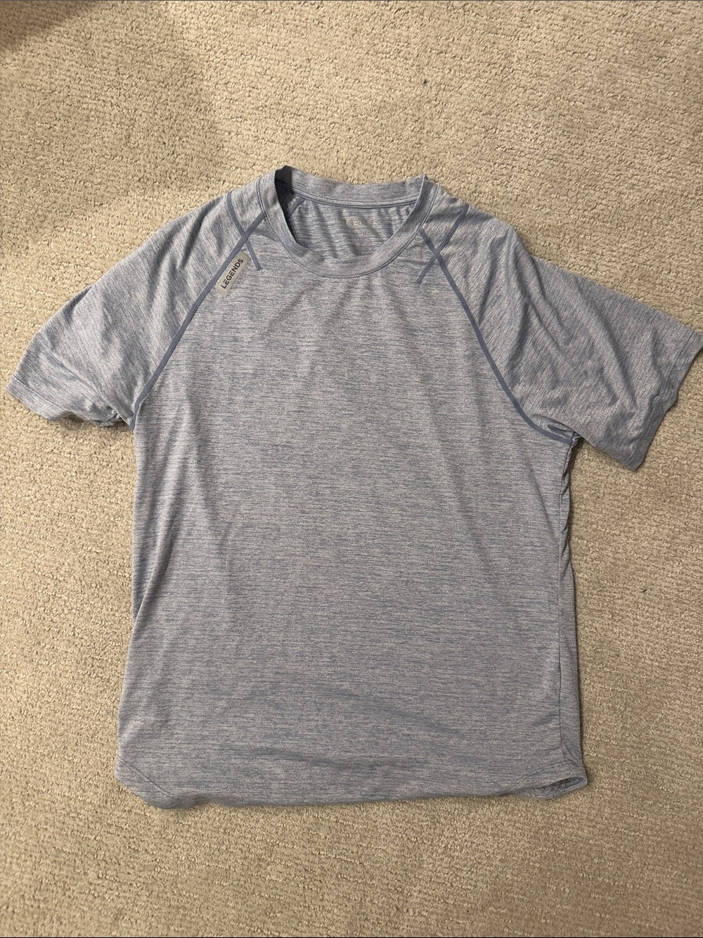 Men's Light Blue Heather Performance Short Sleeve Tee